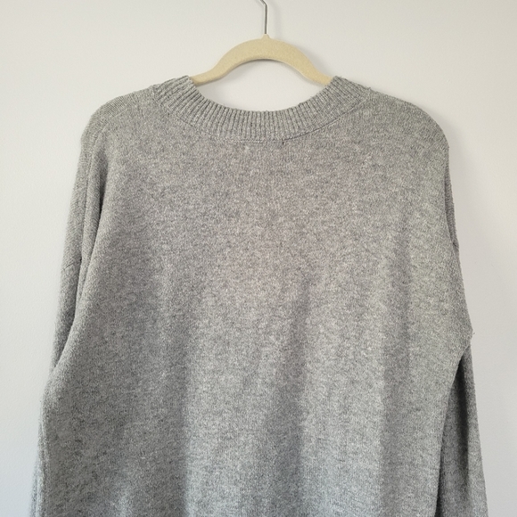 ABOUND Grey Crew Neck Long High Low Sweater - Picture 5 of 14